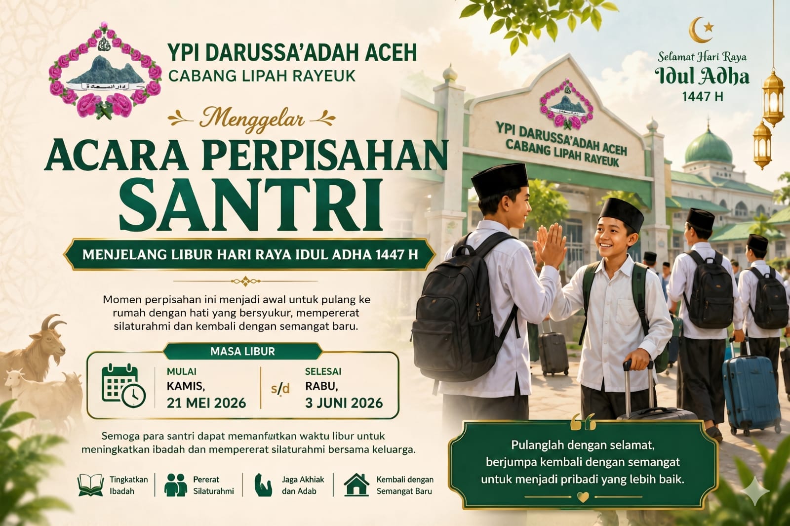 Kegiatan Perpisahan Santri